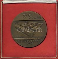 1968. "1893-1968. 75 éves az Akkumulátor és Szárazelem Gyár" Br emlékplakett kicsit sérült díszdobozban T:2