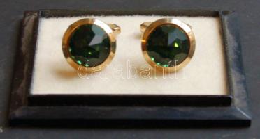 Aranyozott mandzsettagomb pár dobozban