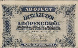 1946 500.000adóp erősen lecsúszott elnyomással T:II