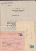 cca 1940 Turul Szövetség 4 db érdekes irat, irat, okmány