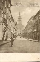 Pozsony Mihály gate street with Dr Laufer´s Laughing-gas shop