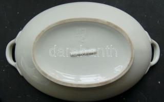 Ismeretlen jelzéssel ellátott kézzel festett porcelán leveses tál / Handpainted chinaware soup bowl ...
