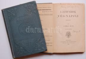 Szépirodalmi könyvtár: Jókai: janicsárok végnapjai, Egy asszonyi hajszál, Franklin 1901, dombornyomott egészvászon kötés