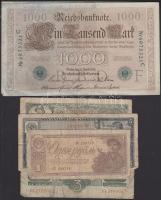 1910-1938. 6db vegyes külföldi bankjegy tétel T:III/IV