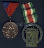 1949. "MEFESZ-atlétika cs." I. díja Br érem szalaggal + 1962 "Orion Kupa" labdarúgás díjérem szalaggal T:2,2-