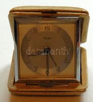 Kienzle márkájú ébresztős utazóóra bőr tokban (javításra szorul)