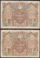 Német Birodalom/Weimari Köztársaság/Baden/Badische Bank 1923. 10000M (2x) "R" és "W&q...