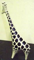 Hollóházi jelzéssel ellátott kézzel festett porcelán zsiráf figura / Hollóházi handpainted chinaware figure 19 cm