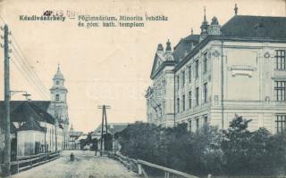 Kézdivásárhely grammar school and church