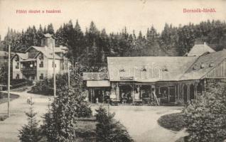 Borszék-fürdő main square with bazar