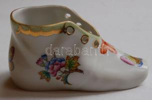 Herendi porcelán Viktória mintás kis cipő / Herend chinaware shoe