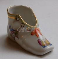 Herendi porcelán Viktória mintás kis cipő / Herend chinaware shoe