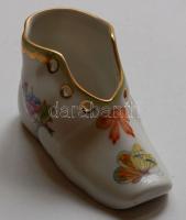 Herendi porcelán Viktória mintás kis cipő (alul egy kis lepattanás, ami felülről nem látható) / Here...