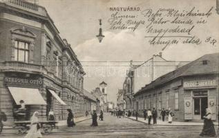 Nagyvárad Uri street with the confectionery shop of Ottó Stepper