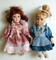 ~1930  2 db porcelán baba 21 cm