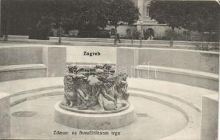 Zagreb University square fountain (cut)