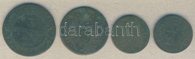 Ausztria / magyar verdejel 1800S 3Kr + 1900B 1Kr (2x) + 1812S 3Kr T:3,3-