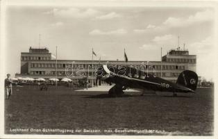 Lockheed Orion aeroplane, Swissair, at the München airport