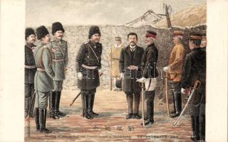 Russo-Japanese War; meeting of General Nogi and General Stessel at Shuishihying litho