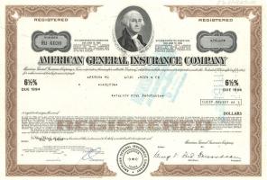 USA / Texas 1977. American General Insurance Company általános biztosító részvénye T:II