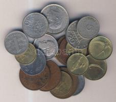 Kis világpénz tétel: Görögország, Szlovénia, Nagy-Britannia, Holland Kelet-India, Törökország, Spanyolország, Új-Zéland pénzei T:vegyes összesen 20db