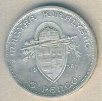 1938. 5P "Szent István" Ag T:2- apró ph