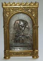 Dekoratív fém képkeret Fájdalmas Szűzanyával 10x16 cm