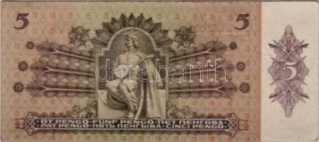 1939 5P "E bankjegyet rövidesen kicseréljük 100 pengő" piros (irodalomban ismeretlen) felü...