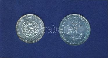 1972. 50Ft Ag + 100Ft "Szt.István" pár T:BU Eredeti plasztiktokban!