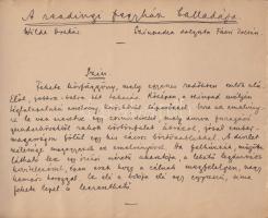 cca 1942 Fábri Zoltán: Wilde: A Readingi fegyház balladája c. Nemzeti Színházban bemutatott művének ...