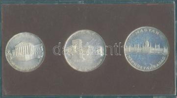 1956. 10Ft Ag + 20Ft Ag + 25Ft Ag "10 éves a Ft" T:1 plasztiktokban!