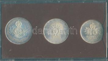 1956. 10Ft Ag + 20Ft Ag + 25Ft Ag "10 éves a Ft" T:1 plasztiktokban!