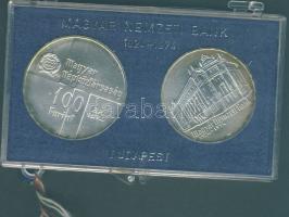 1974. 50Ft Ag + 100Ft Ag "50 éves az MNB" T:BU eredeti MNB plombált plasztiktokban!