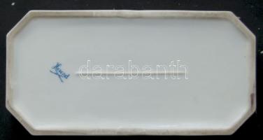 Herendi jelzéssel ellátott kézzel festett porcelán ékszeres doboz / Herendi chinaware jewelry box 17...