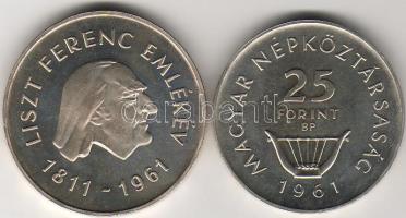 1961 "Liszt" 25Ft + 50Ft ezüst T:BU