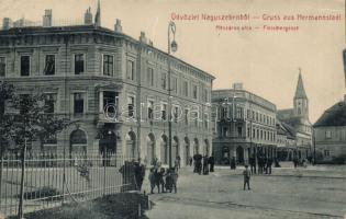 Nagyszeben Mészáros street with the boutique of Kleisch