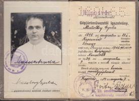 Kaposvár 1939. Fényképes gépjárművezetői igazolvány