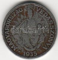 1935 2p "Madonna" ezüst érdekes hamisítvány összehasonlítási célra