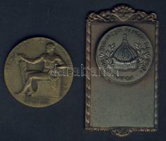 1941. "Rendőrtiszti Athlétikai Club" labdarúgó érdemérem Br szign.:Berán Lajos T:2 + 1945. Budapesti Rendőr S.E. sportnapok Br plakett T:2