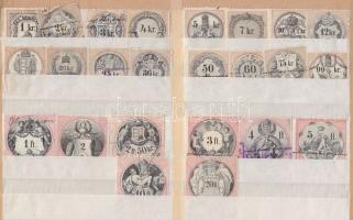 1881 Az okmánybélyeg sor 24 db klf értéke