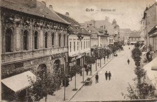 Győr Baross út  Varga Miklós és Armuth Sándor üzleteivel