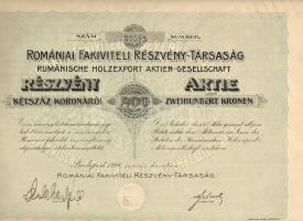1908 Bp.Romániai... részvénye  200K