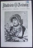 1884. 3db Illustrirte Zeitung címlap kivágott majd visszaragasztott 1868. 1Kr hírlapilleték bélyeg f...