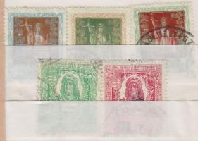 1934 ápr. 1. Törvénykezési illetékbélyegek, 5 értékes teljes sor