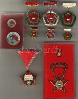 6 doboz klf. szoc.és kiv. kitüntetés