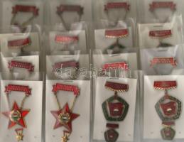 10db kiv.dol. és 6db kiv. brig. miniatűrrel