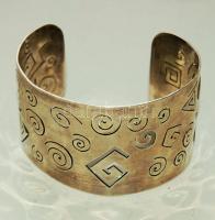 Kézzel készített ezüst (Ag) széles reif karpánt 49,77 gr