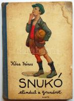 Kósa János: Snukó elindul a grundról. Ifjúsági regény. Biczó András rajzaival, Dante 1944. (borító sarka foltos)