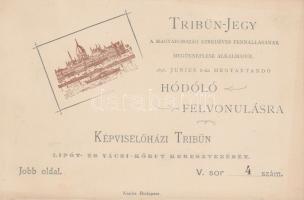 1896. Tribün-jegy a Hódoló felvonulásra
