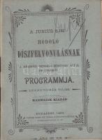 1896. Központi Rendező-Bizottság által jóváhagyott Programfüzet a Hódoló felvonulásra